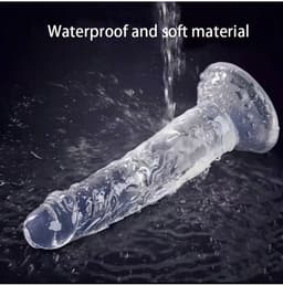Oneay 5.0cm*24cm Realistische dildo met zuignap voor vrouwen, transparante dildo replica, transparant masturbatiehulpmiddel voor vrouwen — thumbnail 4