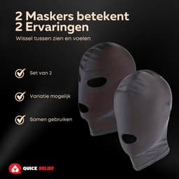 Quick Relief Mask™ - BDSM Masker - Set van 2 SM Maskers - Erotiek - Sexy Masker - Spannend voor Koppels - Bondage Seks - Fetish masker - Bondage masker — thumbnail 11