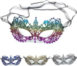 Lace masquerade mask voor mannen en vrouwen, sexy half gezicht masker voor Halloween, carnaval, feest en bal evenementen — thumbnail 7
