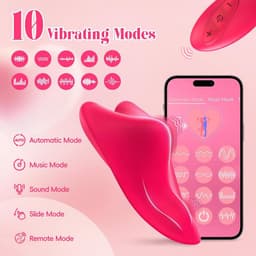 Oneay Clitoris vibrator Vibrerende Slip voor Vrouwen – Mini Kogelvibrator met Afstandsbediening & App – 10 Vibratiestanden – Draagbare Vibrator voor Stellen – Seksspeeltje - Rood — thumbnail 6