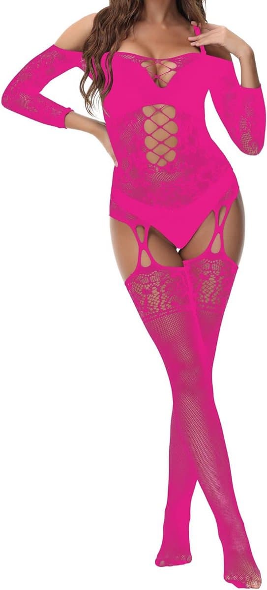 Sexy Bodysuit en Bodystocking voor Vrouwen - Visnet Nachtkleding — afbeelding 1
