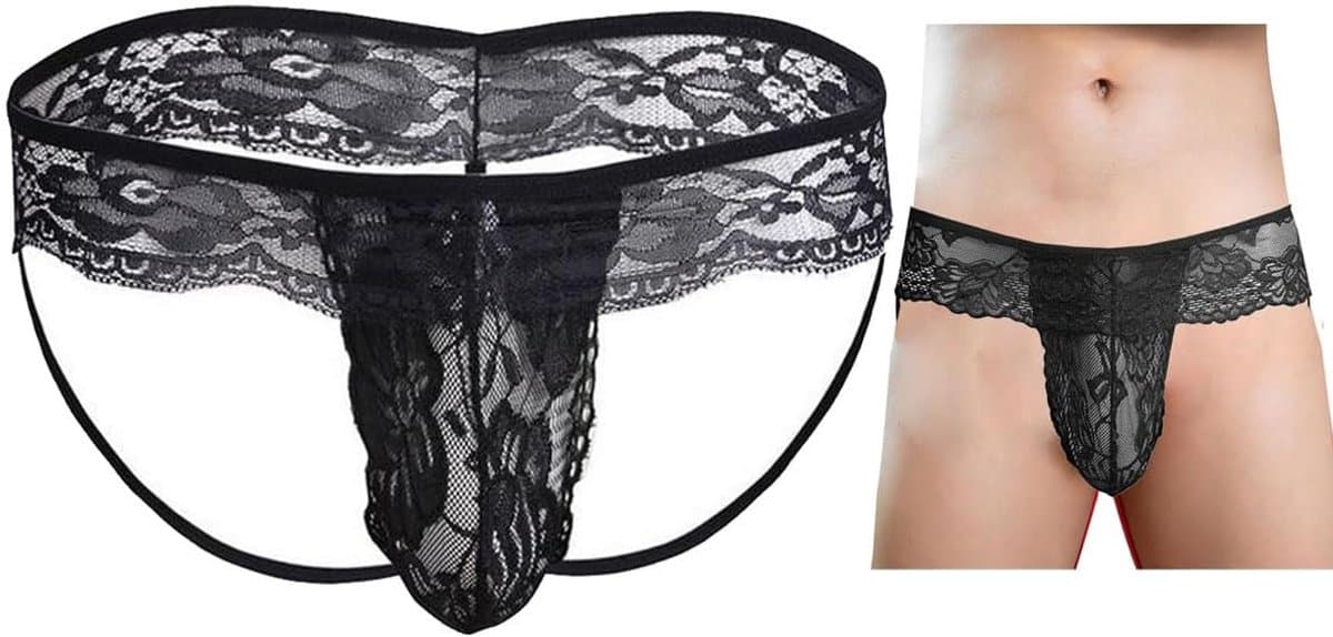 Seksuele Jockstrap Tanga voor Heren - Ademend Kant Ondergoed — afbeelding 1