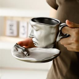 Set Koffiekopjes met Kusjes voor Koppels - Cadeau voor Bruiloft, Jubileum of Valentijnsdag — thumbnail 1