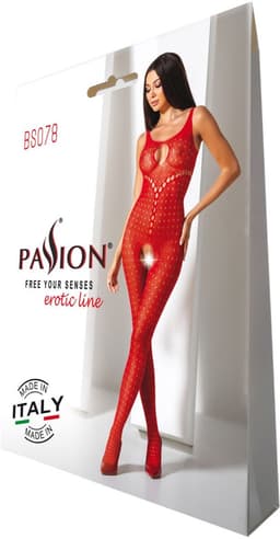 Passion - Woman Bs078 Bodystocking One Size Red — thumbnail 6