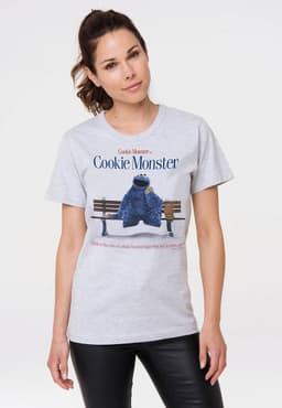 Sesamstraat Cookie Monster T-Shirt voor Heren en Dames - Blauw Graphic Shirt - Katoen — thumbnail 3