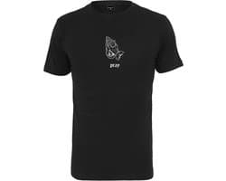 Heren T-Shirt Zwart met Opvallende Opdruk Comfortabel Katoen