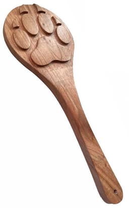 Black Label - Wooden Wolf Paw Paddle — thumbnail 1