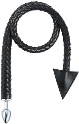 Kiotos - Buttplug en Zweep inéén - Devil Tail Buttplug en Gevlochten Singletail 2-in-1 - — thumbnail 9