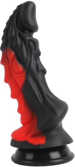 Banoch | Fantasy Dragon Dildo | Rood/Zwart – Siliconen Dildo met Zuignap | Gedetailleerde Textuur | Flexibel & Stevig | Monster creature — thumbnail 14
