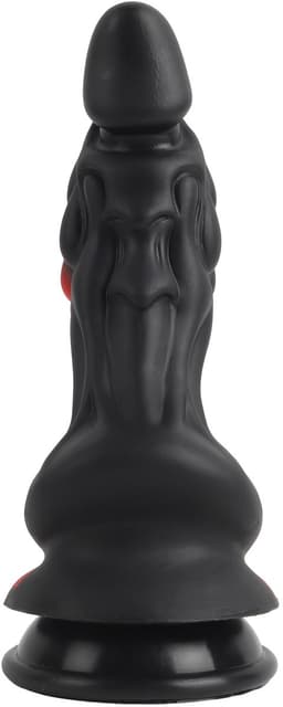 Banoch | Fantasy Dragon Dildo | Rood/Zwart – Siliconen Dildo met Zuignap | Gedetailleerde Textuur | Flexibel & Stevig | Monster creature — thumbnail 15