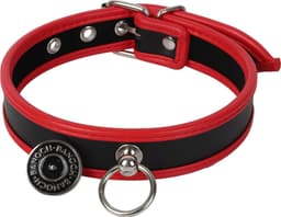Banoch - Collar of O Red - Rood pu leer - halsband bdsm — thumbnail 1