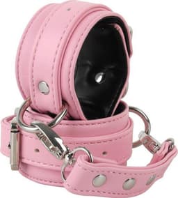Banoch | enkelboeien van pu leer | roze / zwart| bondage — thumbnail 4
