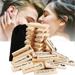 Ondeugend Torenspel voor Koppels - Spannend Houten Blokken Spel voor Date Night — thumbnail 1