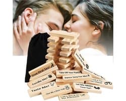 Ondeugend Torenspel voor Koppels - Spannend Houten Blokken Spel voor Date Night