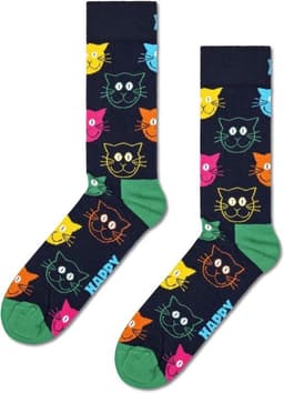3-Pack Kattensokken Cadeauset voor Heren en Dames - Mix van Vrolijke Motieven — thumbnail 2