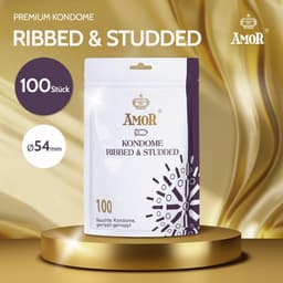 AMOR Premium Geribbeld-Genopt, Transparant, Ø 54 mm, 100 stuks — thumbnail 2