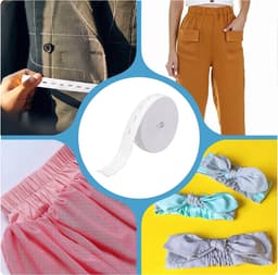Elastische band voor het naaien, 1,9 cm elastische band koord met knoopsgaten hoge elasticiteit gebreide banden spoel broek taille spanner met 5 stuks 18mm witte knopen, doe-het-zelf — thumbnail 5