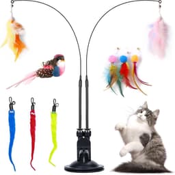 - Interactief Kattenspeeltje met Zuignap en Verschillende Aantrekkelijke Accessoires - Duurzaam en Veilig Speelgoed voor Katten — thumbnail 1
