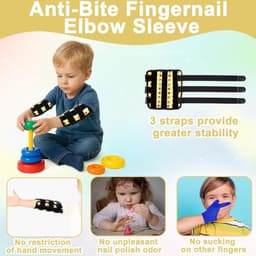 Duimzuigstopper Om Duimzuigen Af Te Leren En Nagelbijten Te Stoppen, Met Klittenbandsluiting, Verstelbare Duimbescherming, Anti-Nagelbijten — thumbnail 3