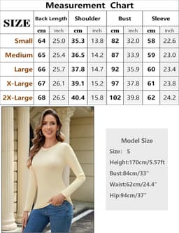 Dames T-shirt ronde hals T-shirt dames lange mouwen tops basic T-shirts slim fit casual stretch S-XXL — thumbnail 4