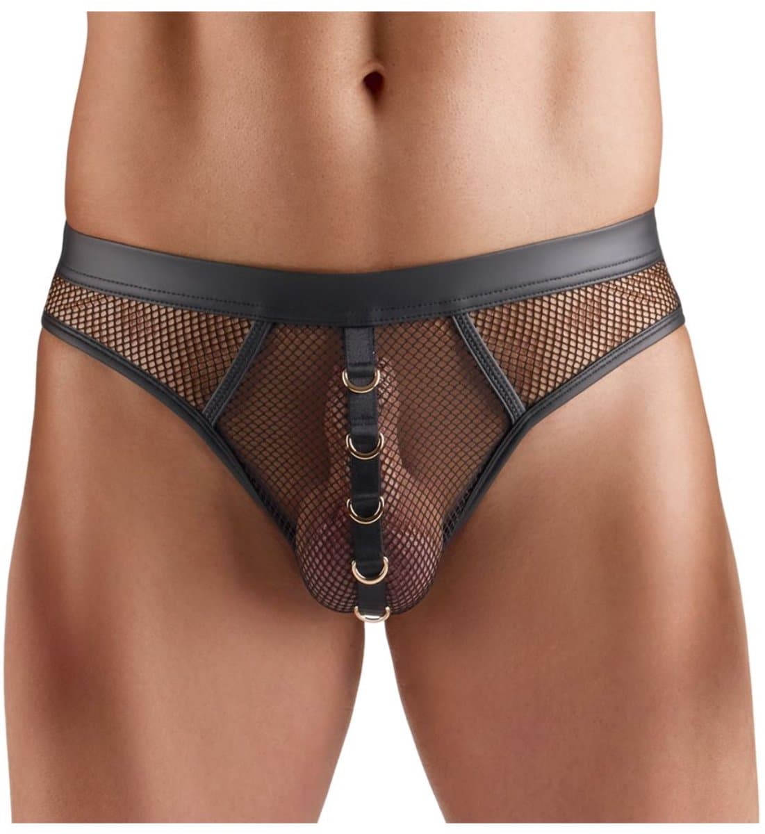 Svenjoyment Underwear - Heren Netstring - Zwart — afbeelding 1