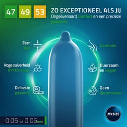 MY.SIZE PRO condoom maat 1,2,3-47,49,53 mm, 3x10 condooms - pasvorm en een geschikte maat voor iedereen — thumbnail 3