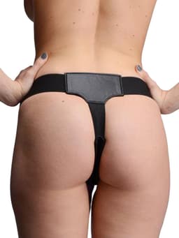 Dubbele Penetratie Strap On Harnas - zwart — thumbnail 3