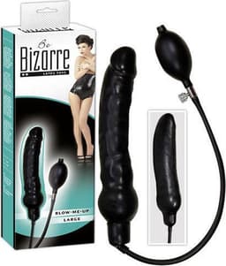 You2Toys – Latex Opblaasbare Dildo van Natuurlijk Materiaal met Schuimkern voor Eenvoudig Gebruik – 25 cm – Zwart — thumbnail 6