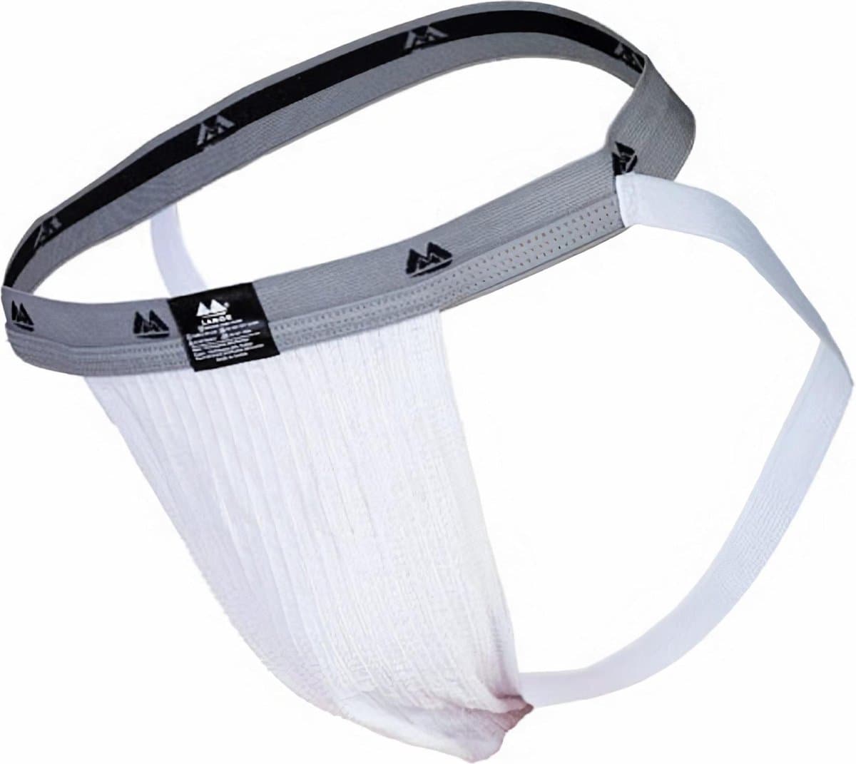 MM Sports The Original Swimmer/Jogger Jockstrap 1 inch White - MAAT S - Heren Ondergoed - Jockstrap voor Man - Mannen Jock — afbeelding 1