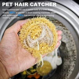 6 stuks anti-haren wasmachine, herbruikbare haarvanger, verwijdert dierenharen, effectief tegen dierenharen, luffa-spons voor dierenharen, douche, keuken — thumbnail 2