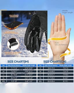 Handschoenen, waterdichte winterhandschoenen met touch-functie, geschikt voor skiën, wandelen, winddicht en warm, fietsen, motorrijden en outdooractiviteiten — thumbnail 4