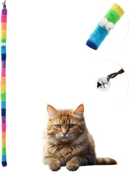 Toverstaf voor reservekatten, navulaccessoires voor kattenstok regenboog-3 — thumbnail 3