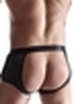 Wetlook en mesh Men's shorts - Black — thumbnail 7