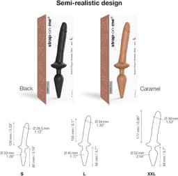 Strap-On-Me - Switch Plug-In - Dildo & Buttplug - Zwart - Maat 2XL — thumbnail 2