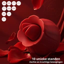 SF Toys – Rozen Tong Vibrator – Clitorale Stimulator – Magnetisch Oplaadbaar – Waterdicht – 10 Vibratiestanden – Rood — thumbnail 7