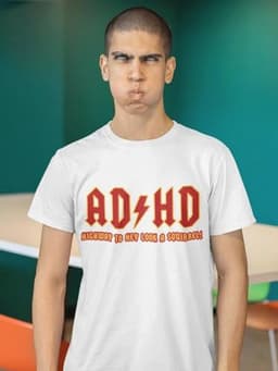 Grappig ADHD T-shirt Korte Mouwen voor Heren — thumbnail 2