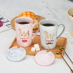 Romantisch Huwelijkscadeau voor Koppels - 2 Stuks Keramische Geschenkmokken 400ml — thumbnail 3