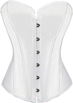 Elegant Zwart Satijnen Korset Top voor Dames - Getailleerde Bustier met Binnenkorset — thumbnail 1