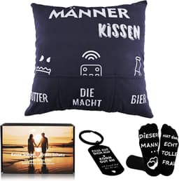Liefdes Geschenkset voor Hem: Kussensloop, Sokken en Sleutelhanger — thumbnail 1