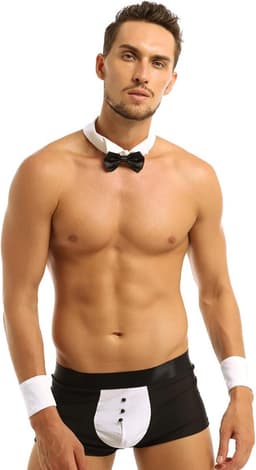 Erotische mannenkostuumset met boxershort halsband en armbanden — thumbnail 1