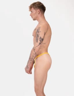 Barcode Berlin Thong Gor Yellow - MAAT M - Erotisch Heren Ondergoed - String voor Man - Sexy mannen String — thumbnail 3