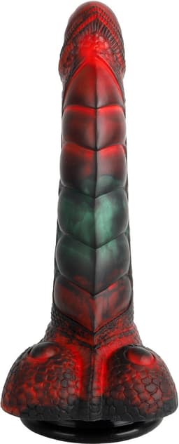 Banoch | Fantasy dildo orrynis | rood - groen | zuignap siliconen — thumbnail 5