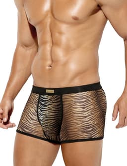 Transparante Boxershort Heren Luipaardprint Elastisch Ondergoed — thumbnail 4
