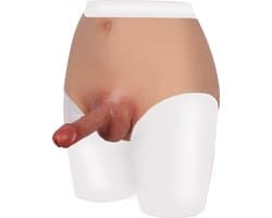 XX-DreamToys - Bodysuit - Female to Male - Drag - Ultra Realistisch Onderlichaam met Penis - Beige - Maat L