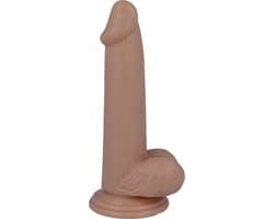 Mr. Intense - dildo - dildo vibrator - dildo vrouwen - dildo mannen - dildo anaal - dildo xxl  - beige - flexibel - 18cm Ø 3,4cm / sex / erotiek toys