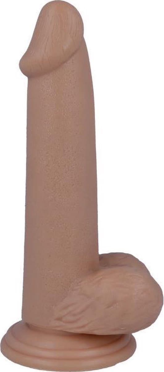 Mr. Intense - dildo - dildo vibrator - dildo vrouwen - dildo mannen - dildo anaal - dildo xxl  - beige - flexibel - 18cm Ø 3,4cm / sex / erotiek toys — afbeelding 1