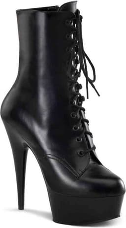 Pleaser - DELIGHT-1020 Plateau Laarzen - US 12 - 42 Shoes - Zwart — thumbnail 1