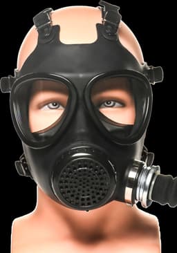 XR Brands - Inhaler Gas Masker Met Fles - Zwart & Wit — thumbnail 6
