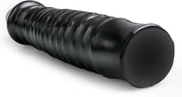 All Black Zwarte grote dildo met geribbelde schacht — thumbnail 10
