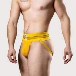 MM Sports The Original No. 10 Jockstrap 3 inch Multipack 1x Red + 1x Yellow + 1x Blue - MAAT S - Heren Ondergoed - Jockstrap voor Man - Mannen Jock — thumbnail 6